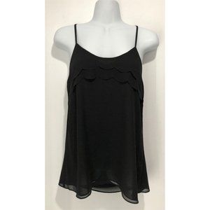 NWOT Black Scalloped Tank Top - Small